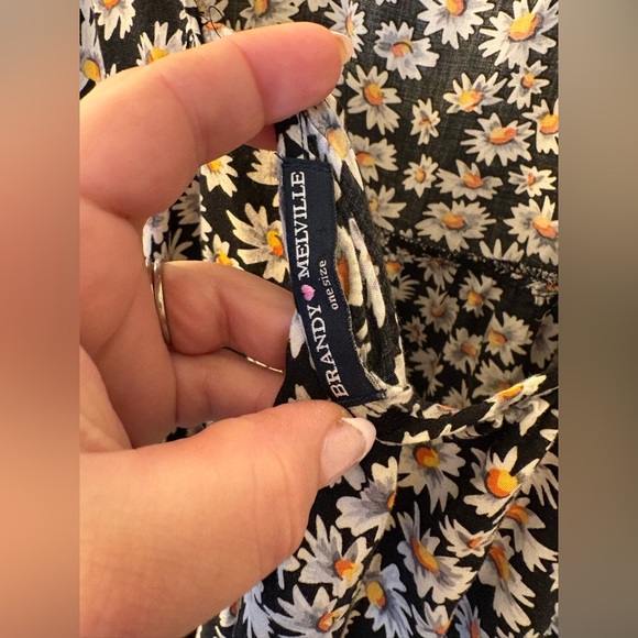 Brandy Melville Jada dress daisy print mini one size adjustable strap - Picture 6 of 9